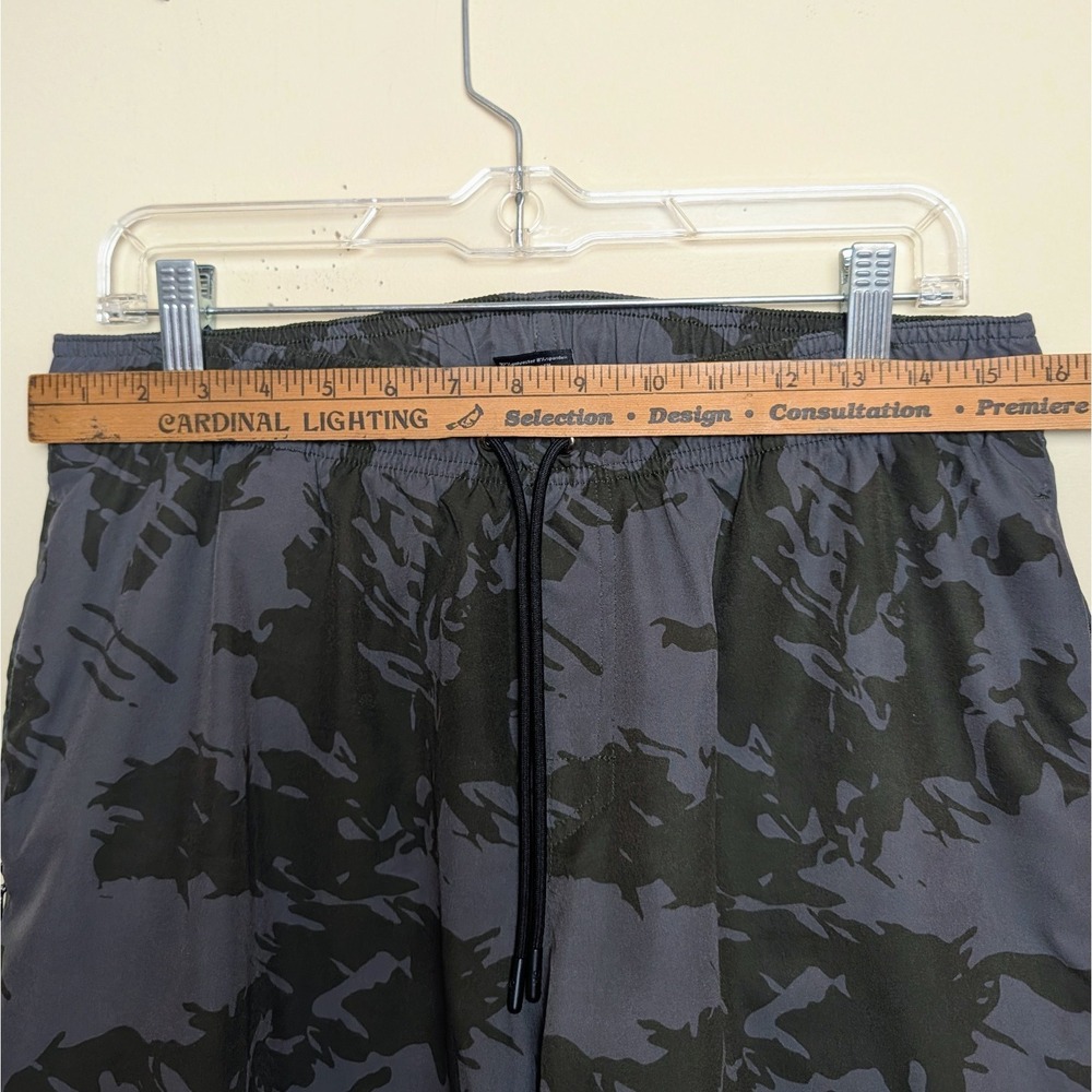 NFQ Shorts Mens Large Camo 5" Inseam Lined Grey Athletic Gym Running Training - Picture 10 of 12